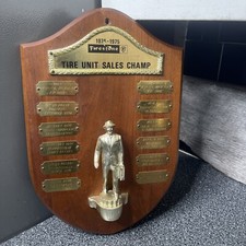 TROFÉU VINTAGE RARO 1974-75 UNIDADE DE PNEU DE PEDRA DE FOGO CAMPEÃO DE VENDAS VENDEDOR DE METAL, usado comprar usado  Enviando para Brazil