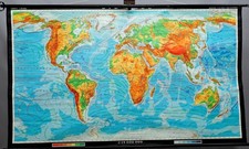 Schulwandkarte rollbild erde gebraucht kaufen  Berghülen