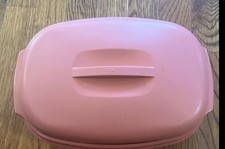 Vaporizador de alimentos vintage Tupperware microondas 6 xícaras rosa empoeirado 3 peças 1273-5 comprar usado  Enviando para Brazil