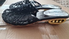 Coole pantoletten schwarz gebraucht kaufen  Aachen
