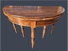 Mesa Mezzaluna De Nogal Luigi Filippo Extensible Época XIX Siglo Restaurada comprar usado  Enviando para Brazil