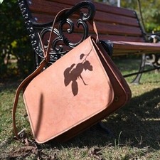 Bolsa de couro satchel ombro carteiro feminina tiracolo bolsa externa 15"", usado comprar usado  Enviando para Brazil