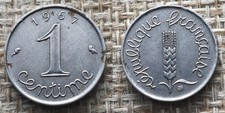1967 1 centime d'occasion  Paris I