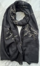 Embroidered leaves scarf for sale  MANCHESTER