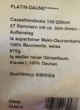 Daunendecke groß sibirische gebraucht kaufen  Lüneburg