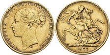 Gold sovereign 1877m for sale  WESTON-SUPER-MARE