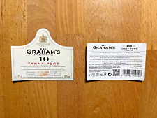 Rótulo de garrafa vinho do Porto 10 anos Graham's W & J Tawny Porto Portugal desde 1820 comprar usado  Enviando para Brazil