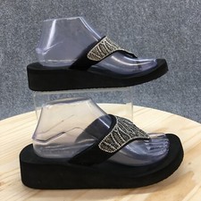 Sandália Amiani Feminina 10.5 Preta Vinyasa Pedras Brilhantes Tanga Slip On Casual comprar usado  Enviando para Brazil