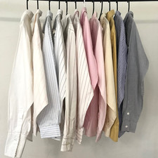 Lote por atacado de camisas vintage 12 botões listradas Oxford oversized anos 1980-1990, usado comprar usado  Enviando para Brazil
