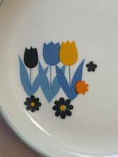 Usado, Prato de salada retrô colorido tulipas chalé núcleo presente colecionável comprar usado Usado, Prato de salada retrô colorido tulipas chalé núcleo presente colecionável comprar usado  Enviando para Brazil