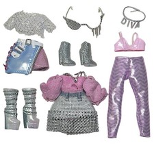 Lote de roupas Lol Omg Candylicious Twist Queen Kitty K boneca rosa prata comprar usado  Enviando para Brazil