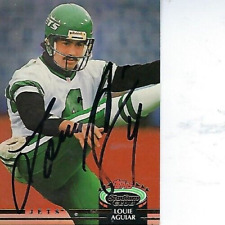 LOUIE AGUIAR ASSINADO 1992 TOPPS STADIUM CLUB #161 - NEW YORK JETS comprar usado  Enviando para Brazil