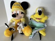 Usado, Chinelos de pijama Disney RARO HTF Mickey Mouse de pelúcia amarelo Pluto recheados comprar usado  Enviando para Brazil