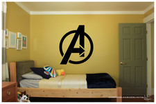 Logotipo dos Vingadores Grande PAREDE VINIL ARTE DECALQUE 22X25" QUARTO DECORAÇÃO PARA CASA comprar usado  Enviando para Brazil