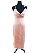 Antigo Vestido Bob Mackie Bainha de Seda Rosa Prata Contas com Capa de Contas de Damasco Icicle 6 comprar usado  Enviando para Brazil
