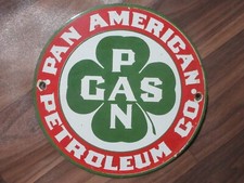 Placa de metal esmaltada porcelana PAN GAS tamanho 6" polegadas redonda comprar usado  Enviando para Brazil