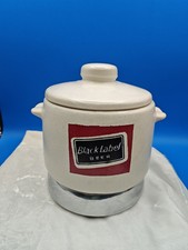 Pote de feijão de cerveja vintage Carling Black Label com prato quente por West Bend sem plugue, usado comprar usado  Enviando para Brazil