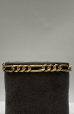 solid gold figaro bracelet for sale  Los Angeles