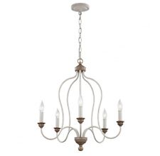 Candelabro/giz lavado madeira praia Feiss Coastal Cottage fazenda rústica 5 luzes comprar usado  Enviando para Brazil