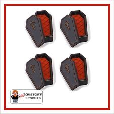 Kit de caixão detalhado 28mm MDF vampiro morto-vivo fantasia RPG pintado x4 comprar usado  Enviando para Brazil