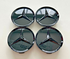 4x Tapacubos Centro Rueda Completa Negra Cubierta Llanta para Mercedes C E CLA GLS ML Serie segunda mano  Embacar hacia Mexico