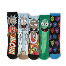 Novas Meias Femininas Masculinas de Algodão Novidade Desenho Animado Rick Vestido Meias de Trabalho Para Presentes comprar usado  Enviando para Brazil