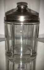 Vintage 1950 ART DECO Humidor de Tabaco de Vidro ou Frasco de Cômoda Vintage Retrô, usado comprar usado  Enviando para Brazil
