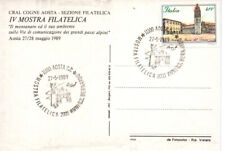 1989 mostra filatelica usato  Aosta