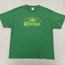 Camiseta Corona Beer Adulto XL Verde Manga Curta Promo Vintage Y2K Masculina comprar usado  Enviando para Brazil
