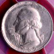 PCGS AU-58!  1965 CALÇADO ATRAVÉS DE CORDA/PANO WASHINGTON QUARTER! comprar usado  Enviando para Brazil