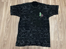 Camiseta Preta Masculina Vintage Anos 90 Gecko Havaí Estampa Total Asteca G comprar usado  Enviando para Brazil