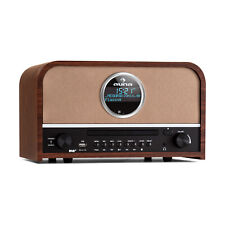 Radio DAB z odtwarzaczem CD 60W Bluetooth FM Radio USB Radio kuchenne Retro Brązowe na sprzedaż  Wysyłka do Poland