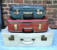 Vintage suitcases stack for sale  LINCOLN