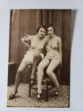 Original Old French Postcard Two Young Nude Girl in Lingerie early 20th century comprar usado  Enviando para Brazil