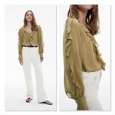 [BRUXARIA] Blusa Feminina Exército Verde Manga Babado R$ 129,95 | Tamanho AU 12 comprar usado  Enviando para Brazil