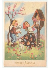 1955 pasqua cartolina usato  Italia