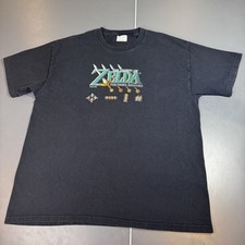Camiseta Preta Vintage 2004 Legend of Zelda Four Swords Adventures Grande comprar usado  Enviando para Brazil