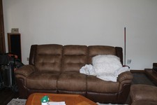 brown synthetic leather couch for sale  Lexington