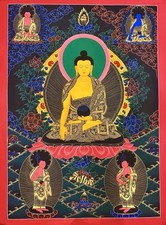 Rara mandala de buda tibetana Shakyamuni pintada à mão Thangka pintura Om yoga comprar usado  Enviando para Brazil