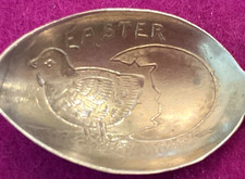 Colher de lembrança esterlina Demitasse tigela de lavagem dourada casca de galinha e ovo de Páscoa sem mono comprar usado  Enviando para Brazil