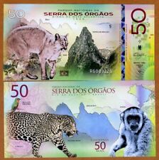 Brasil, Parque Nacional da Serra dos Órgãos, 50 Reais, Polímero, Jaguar 2018, Macaco, usado comprar usado  Enviando para Brazil