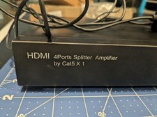 Amplificador de potência divisor HDMI 4 portas por Cat5 x 1 usado suavemente com cabo de alimentação comprar usado  Enviando para Brazil