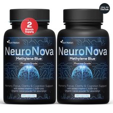 Cápsulas de grau farmacêutico azul de metileno, 240 cápsulas, 2 frascos, Neuro Nova, usado comprar usado  Enviando para Brazil