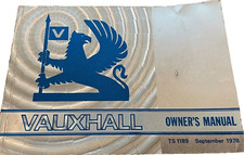 Vauxhall owners manual for sale  SWINDON