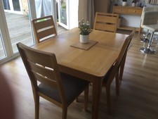 Extending oak dining for sale  UK