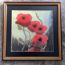Vintage handpainted poppies for sale  BOSTON