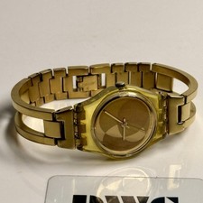 Relógio suíço feminino Swatch Irony caixa translúcida pulseira tom dourado nova bateria comprar usado  Enviando para Brazil