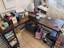 l shaped gray desk for sale  Palmetto