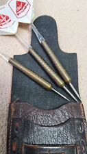 Vintage Unicorn18g Brass Darts Lether Wallet Made in England, używany na sprzedaż  PL