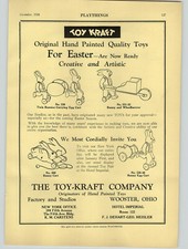 1928 ANUNCIO DE PAPEL Toy Kraft Company Wooster Ohio Twin Bunnies carro carretilla segunda mano  Embacar hacia Mexico